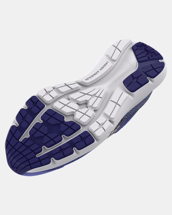 Girls' Grade School UA Surge 3 Slip Printed Running Shoes, Blue, pdpMainDesktop image number 4